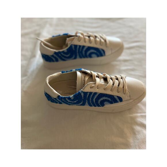 Soludos Women's Ibiza platform psychedelic spiral marine blue 6.5 - Picture 3 of 10